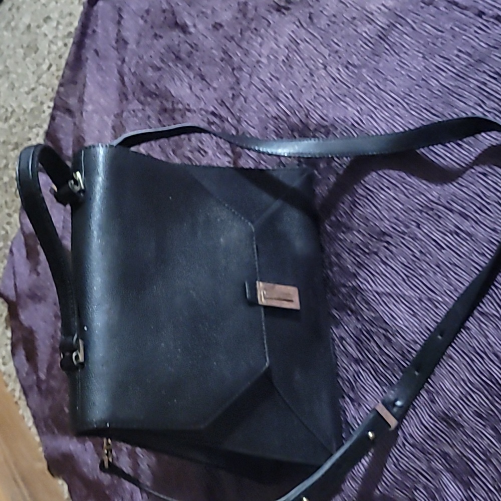Black Leather Ted Baker Handbag